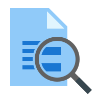 Analysing words icon