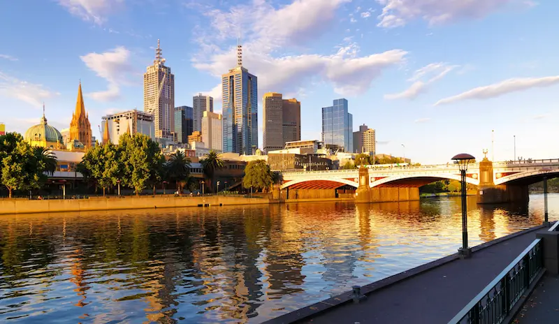Photo of Melbourne over water